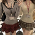 KELTIS Plaid Mini Skirts